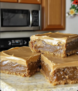 Peanut Butter Blondies with Peanut Butter Frosting