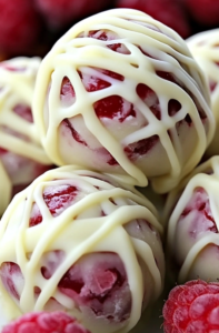 White Chocolate Raspberry Cheesecake Balls