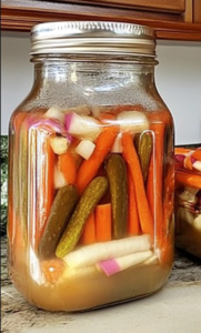 Crunchy Rainbow Pickle Jar