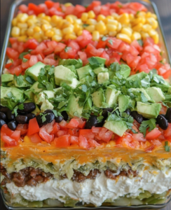 Layered Mexican Veggie Deligh