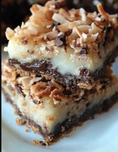 Triple Layer Coconut Dream Bars”