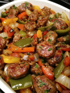ITALIAN SAUSAGE WITH PEPPERS AND ONIONS