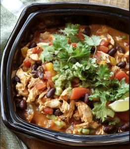 For this chicken taco dump dinner