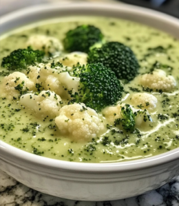 This broccoli and cauliflower soup