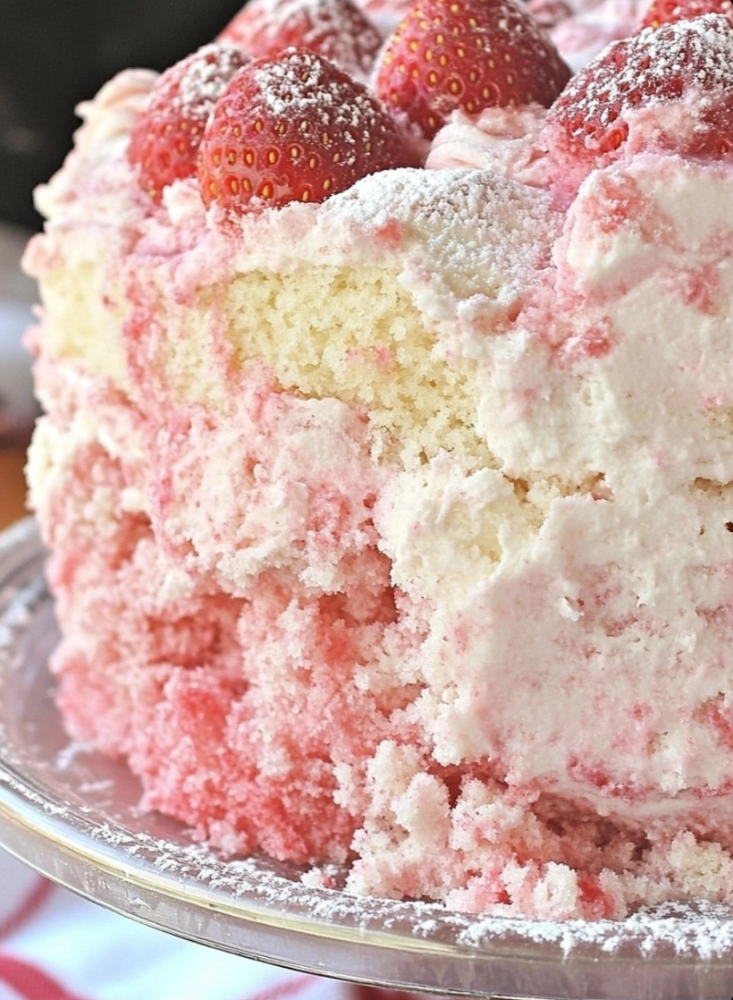 The Best Strawberry Cake Ever Dynamicdishes