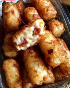 Bacon and Cheese-Stuffed Tater Tots