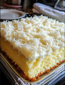 Very Moist Coconut Sheet Cake