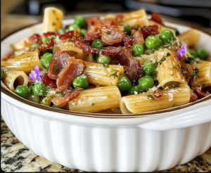 Easy Bacon and Pea Pasta