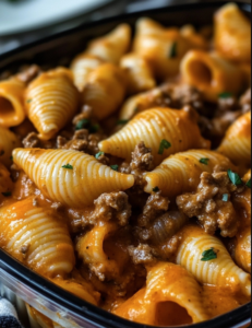 Creamy Beef and Shells
