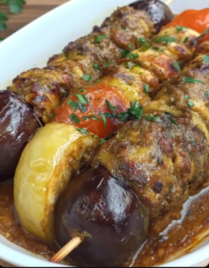 Stuffed Aubergine Kebab