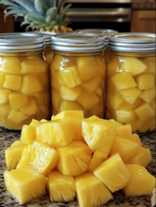Homemade Canned Pineapple Chunks