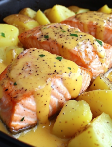 Honey Mustard Salmon and Potatoes