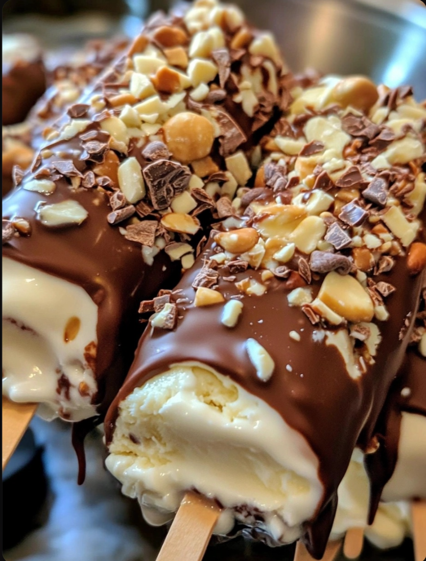 Homemade Chocolate-Covered Ice Cream Bars