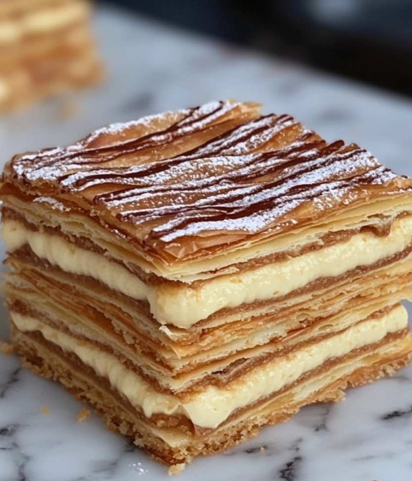 Quick and Delicious Dessert in 10 Minutes! You Will Be Amazed by the Result! Mille-feuilles!