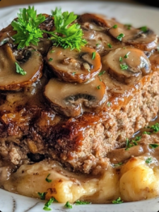 Mushroom Swiss Cheese Meatloaf 🍄🧀