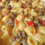 Creamy Italian Spaghetti & Ground Beef One Pot Meal
