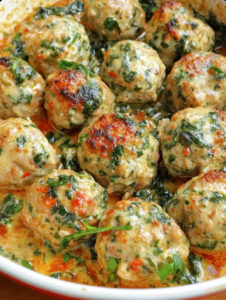 Chicken Meatballs with Creamy Parmesan Sauce