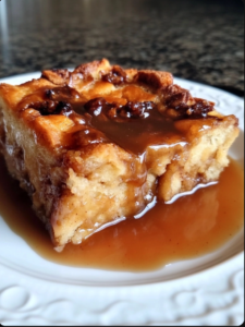 New Orleans Bread Pudding with Caramel Rum Sauce