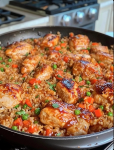 One-Pan Bold Honey BBQ Chicken Rice