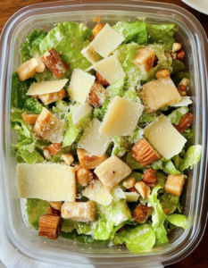 Caesar Salad, Cranberries, and Walnuts