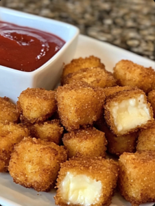 EASY FRIED CHEESE BITES.