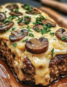 Mushroom Swiss Cheese Meatloaf