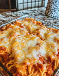 “Cheesy Baked Spaghetti