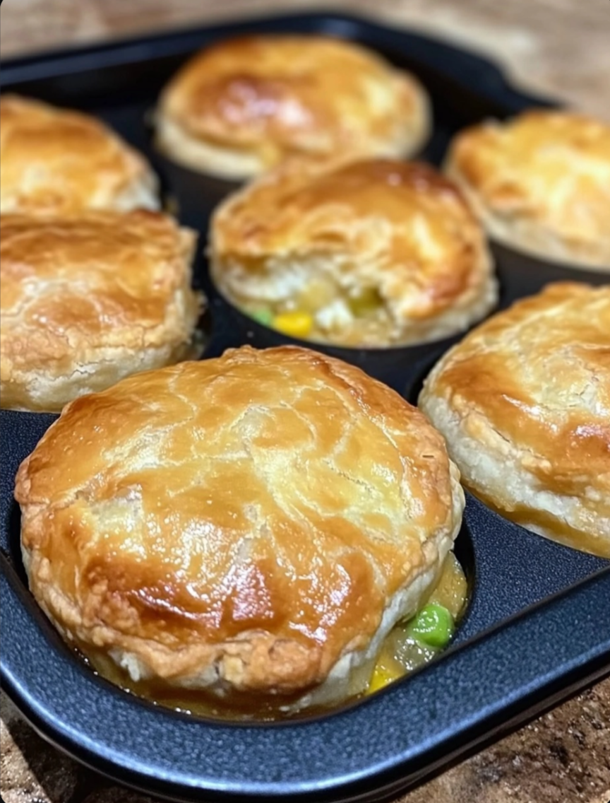 Easy mini chicken pot pies