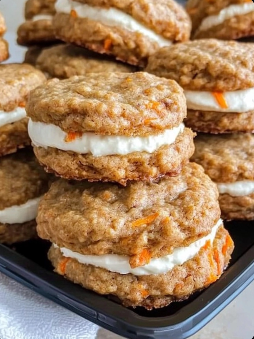 Carrot Cake Cookies Pipped with Coconut Cream Filling