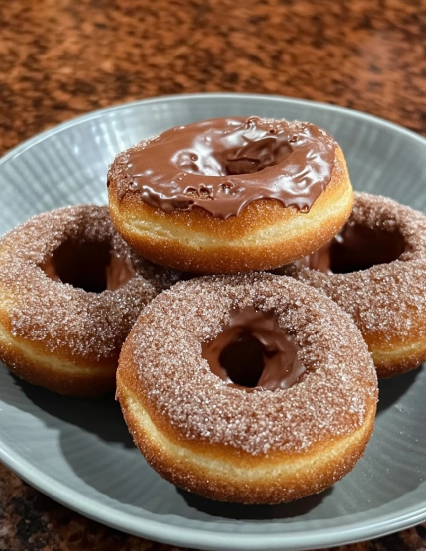 Fluffy Donuts with Chocolate Cream Recipe 🍩✨