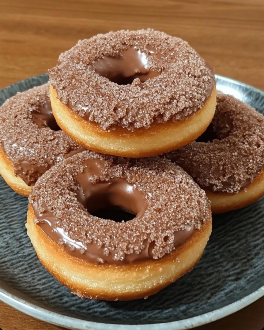 Fluffy Donuts with Chocolate Cream Recipe 🍩✨