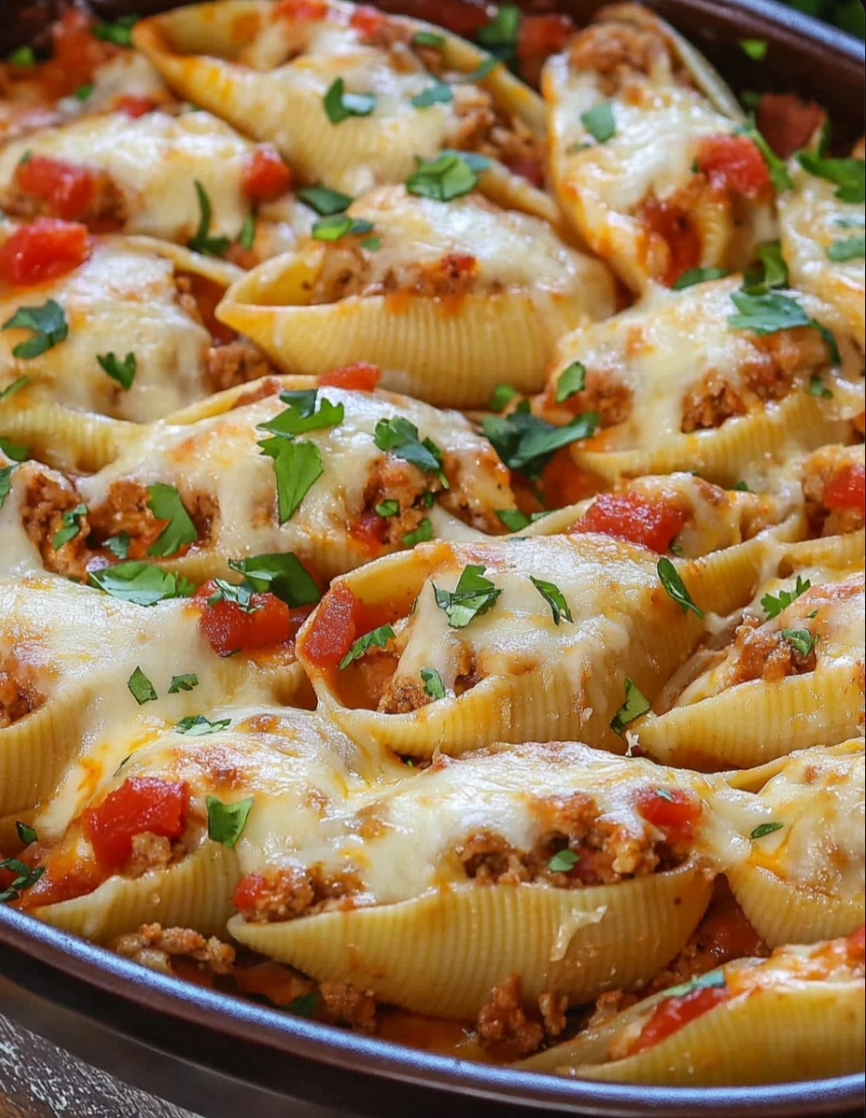 ChatGPT said: Taco Stuffed Shells Recipe 🌮🧀🍽️.