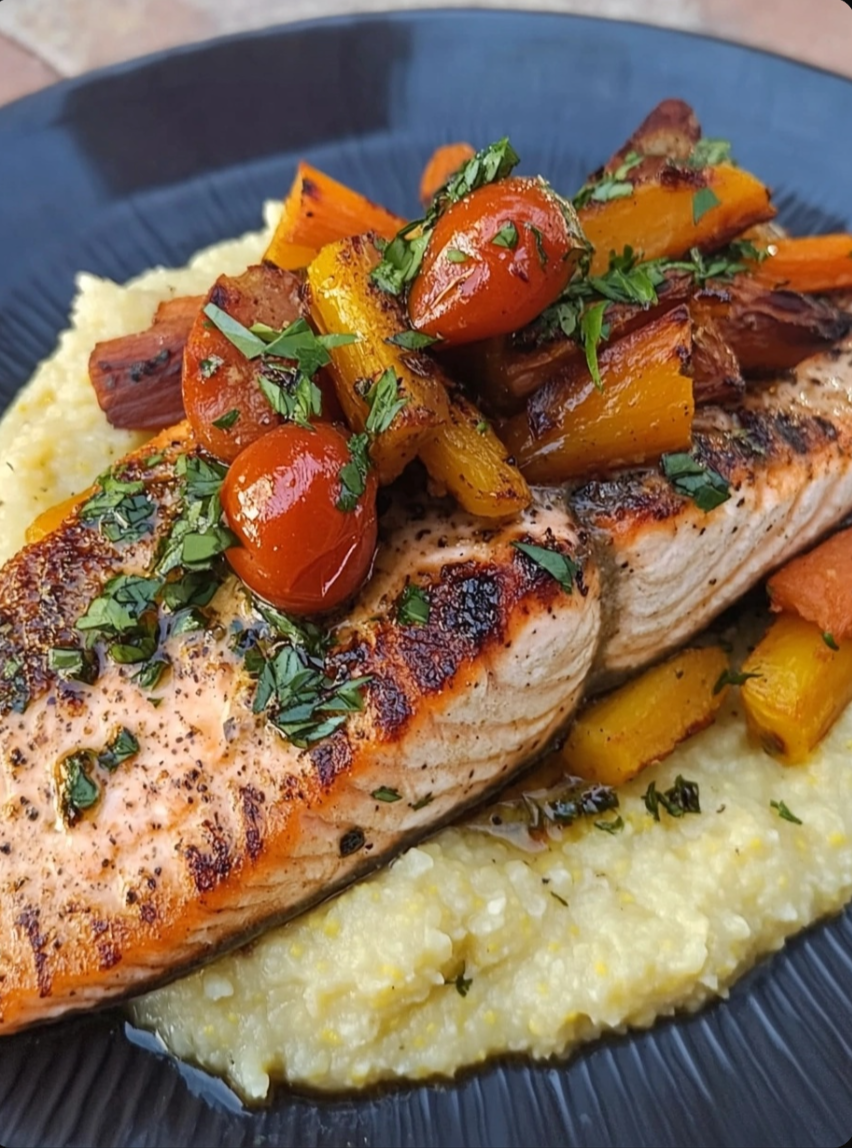 Seared Salmon with Tomato Conserva