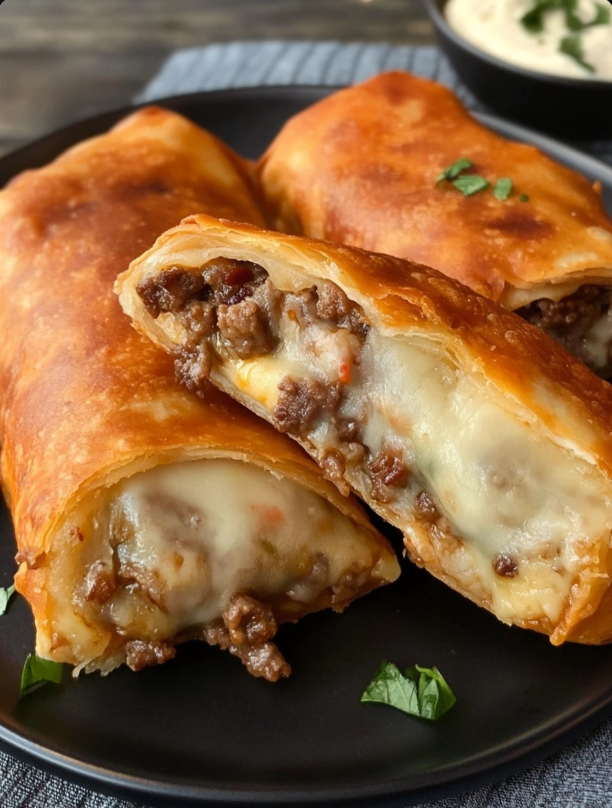 Philly Cheesesteak Eggrolls