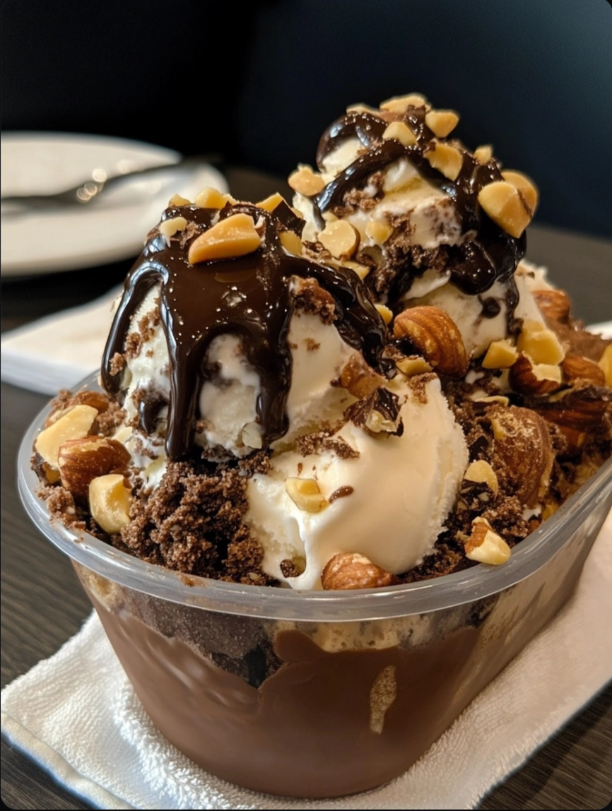 Choco-Nut Ice Cream Sundae