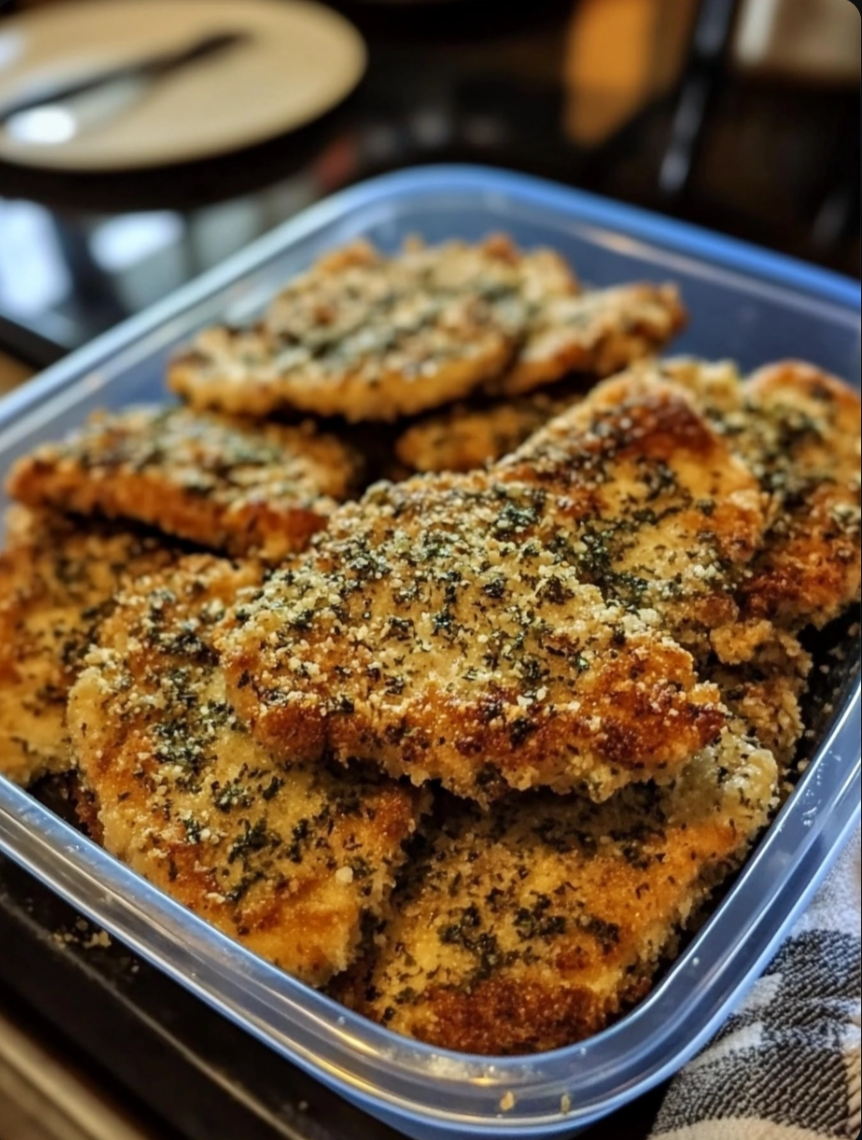 Parmesan, Oregano, and Parsley Crust Schnitzel