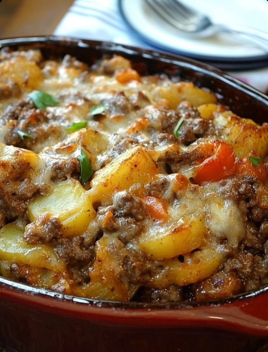 Southern Hamburger and Potato Casserole