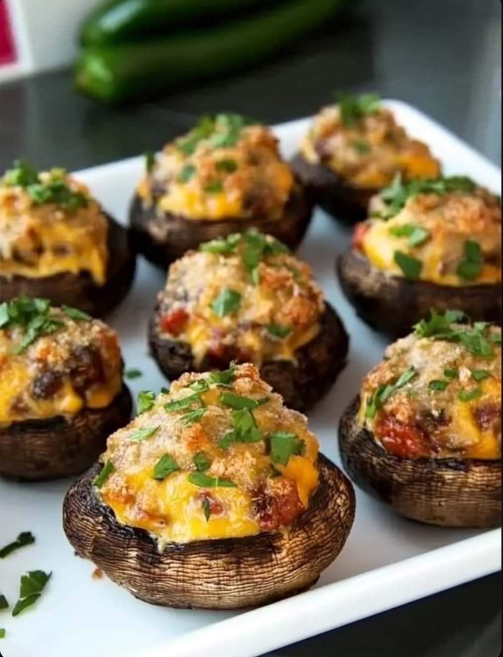 Jalapeño Popper Mushrooms