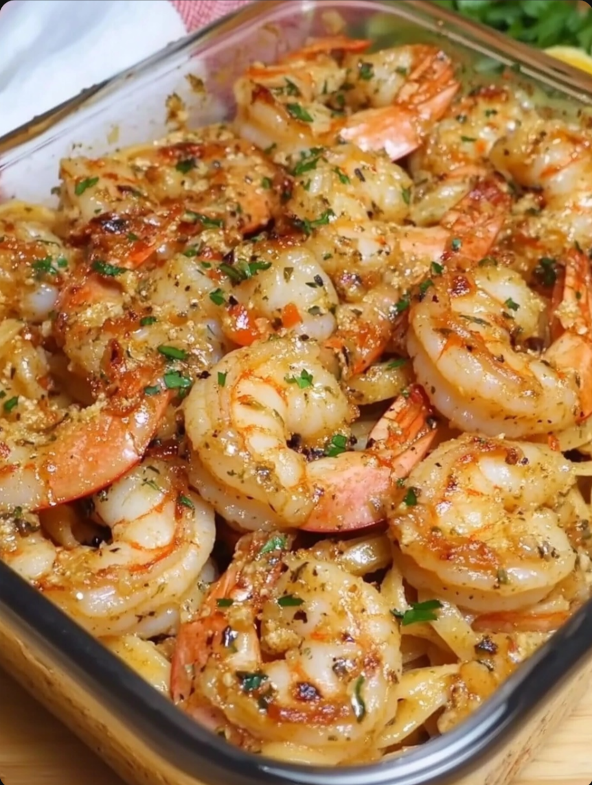 MOST DELICIOUS Creamy Lemon Garlic Shrimp Linguine