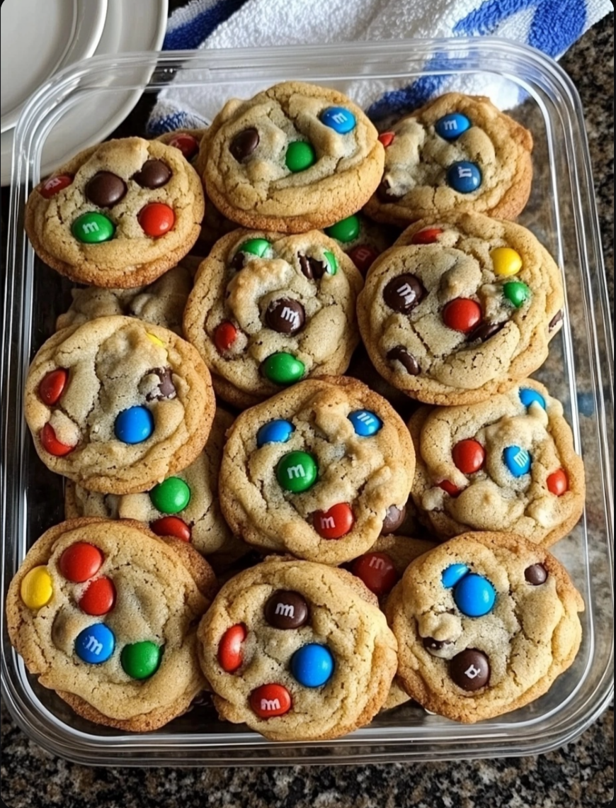 Homemade M&M Cookies