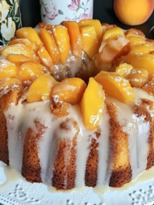 Peach Cobbler Pound Cake 🍑🍰✨