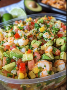 Zesty Lime Shrimp and Avocado Salad 🥑🍤✨