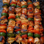 Grilled Vegetable and Chicken Skewers 🍗🌶️🔥