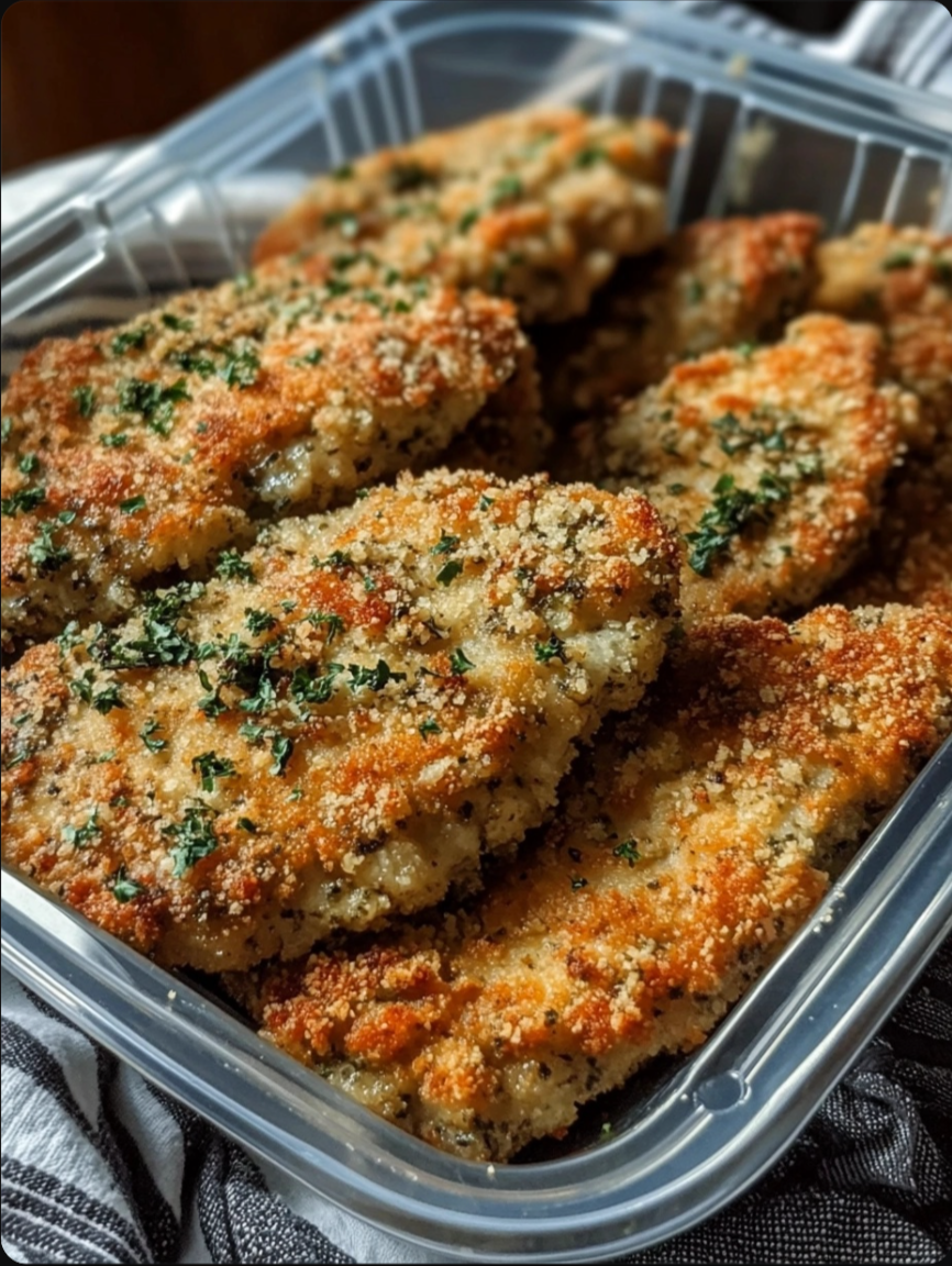 Parmesan, Oregano, and Parsley Crust Schnitzel