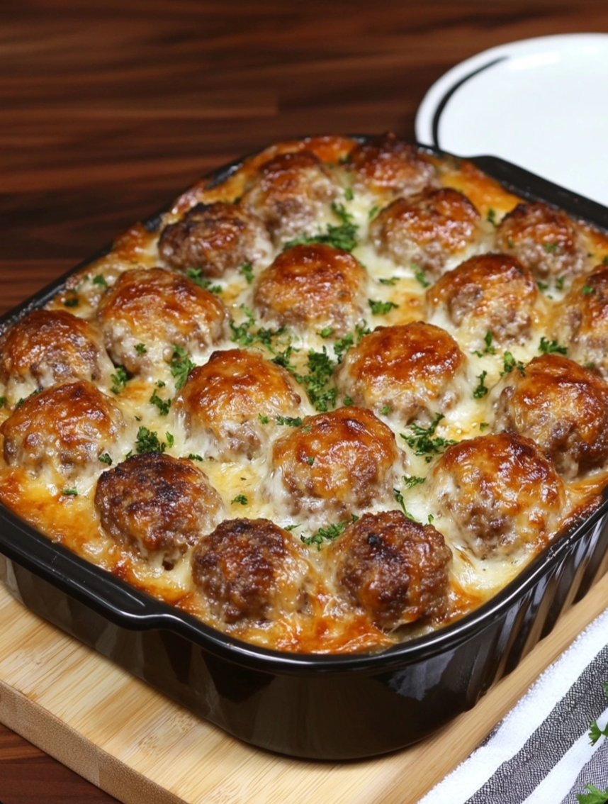 Dump-and-Bake Meatball Casserole