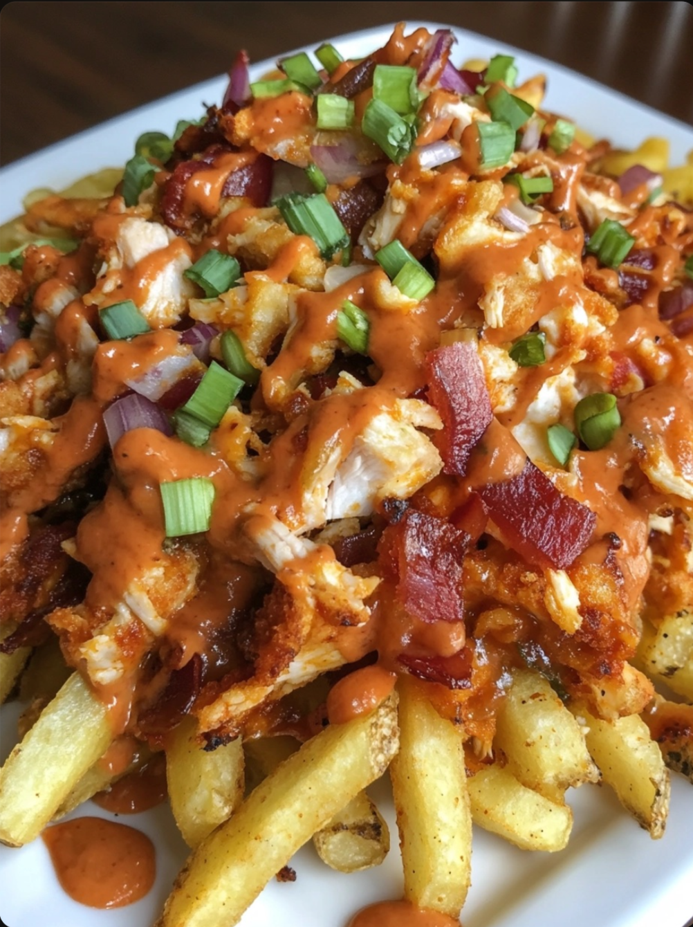 Buffalo Chicken Loaded Fries