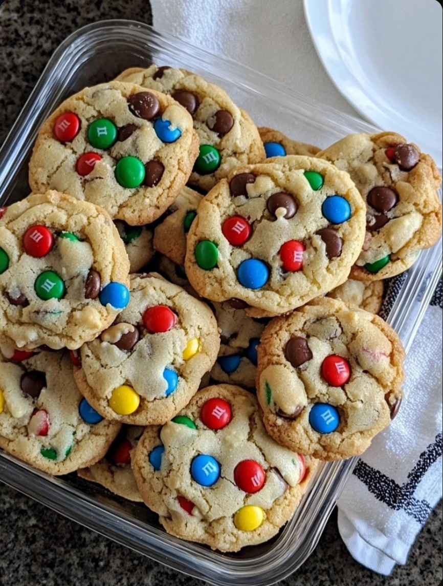 Homemade M&M Cookies