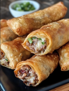 Philly Cheesesteak Egg Rolls