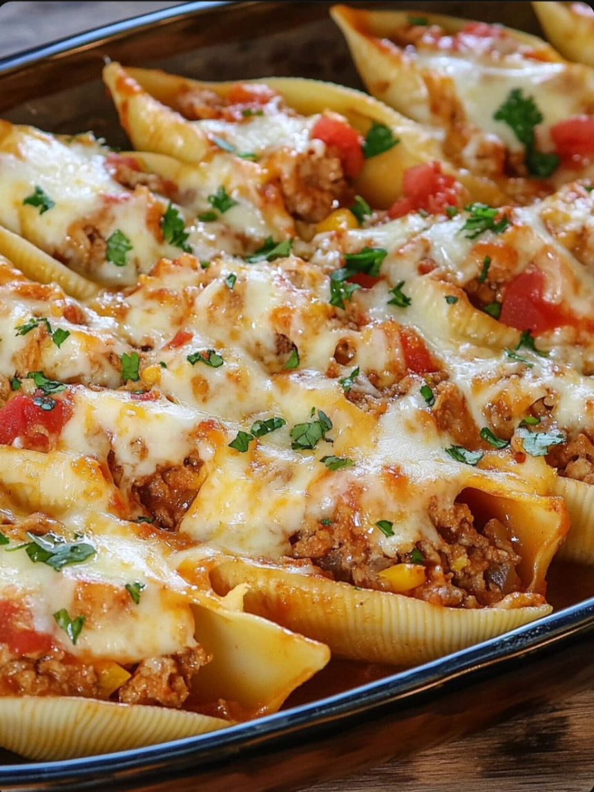 ChatGPT said: Taco Stuffed Shells Recipe 🌮🧀🍽️.