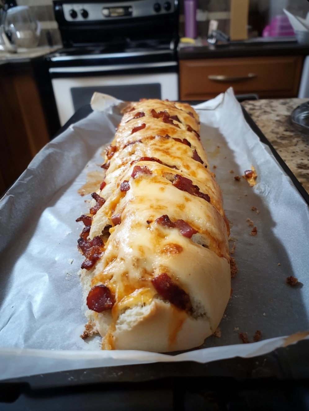 Chicken Bacon Ranch Stuffed Bread